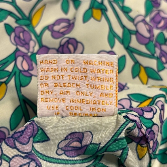 VINTAGE CATALINA WOMENS BLOUSE SIZE 10 WITH FLOWERS IN PURPLE YELLOW GREEN WHITE - Picture 8 of 9